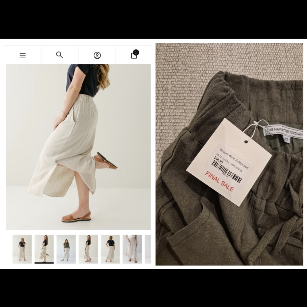 Mainstreet Exchange Linen Skirt